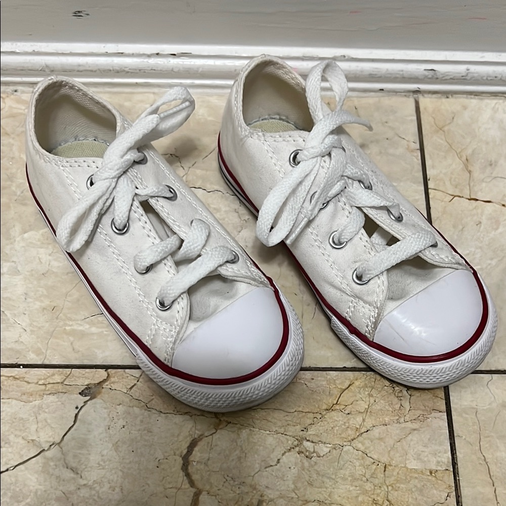 Classic White Converse Kids Sneakers